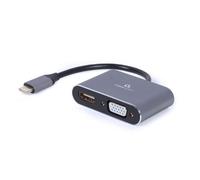 Gembird Adaptador USB Type-C a HDMI/VGA Grey
