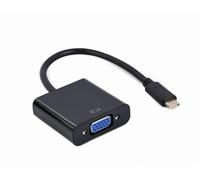 Gembird USB Type C to VGA Adapter Cable 15 cm Black