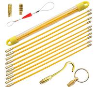 Cabling Rods Akuoly Fish Tape 3.3m Fiberglass Electrical Cable Threader Running Puller 10Rods x 33cm