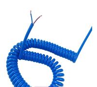 Cabluandry 1.5mm2 Coiled Electric Wire 15AWG Stretchable Cable 6 Meters Length Heat Cold Resistant PU Insulated Cord Striking Color(3 Cores)