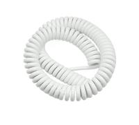 Cabluandry 1.5mm2 Spiral Line Cable Stretch 4 Meters 15AWG Stretchable PU Multiple Strands Cold Resistant Electrical Line Elastic Cable(4 Cores)