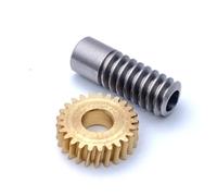 Cabluandry 1 Set 0.5 Module 71 Teeth Nylon Worm Gear Steel Shaft 1:71 Transmission Gear 21.8mm Inner Hole 0.5M 71T Flat Spur Gear Position