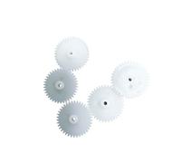 Cabluandry 10pcs 0.5 Module 54 Teeth Plastic Spur Gear 0.5M 54T 28mm Diameter Big Gear Wheel 4mm Inner Hole 544A Pinion Position