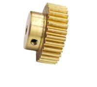 Cabluandry 1pc Copper 0.5 Module 51 Teeth Cylindrical Gear 26.5mm OD 5mm Teeth Thick 0.5M 51T Straight Spur Gear with Step Straight(12.7mm bore)