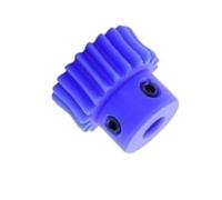 Cabluandry 1pcs Blue Nylon Worm Gear 8mm Inner Hole 1 Module 20 Teeth 25T 30T 35T 40T 50T 60T 80 Teeth Turbine Gear M4 Screw Pinion Position(20T)