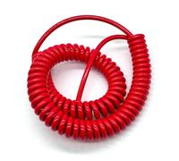 Cabluandry 2.5mm2 13AWG Spring Spiral Cable Stretchable 10 Meter PU Insulated Industrial Electronic Cord Elastic Cable(2 Cores)