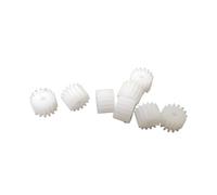 Cabluandry 20pcs 183A Plastic Cylindrical Gears 0.5 Module 18 Teeth Spur Gear 2.95mm Inner Hole Pinion 3mm Tight Fit Shaft Motor Gear Position