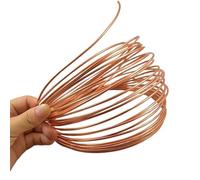 Cabluandry Soft Copper Tube Coil OD 1.6mm 2mm 3mm 4mm 10mm 12mm 99.9% Pure Copper Wire Pipe Air Conditioner Cooling DIY Crafts Hollow(1 Meter 6.35mm x 0.8mm)