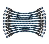 CABNEER Ethernet Cable 0.5M 10 Pack, Cat 8 Internet Cable, Short Ethernet Cable High Speed 40Gbps 2000Mhz Network Cable, Gigabit Braided RJ45 LAN Cable Cord for Modem Router Splitter Desktop