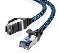 CABNEER Ethernet Cable 7.5M, Cat 8 Internet Cable, Long Ethernet Cable High Speed 40Gbps 2000Mhz Network Cable, Gigabit Braided RJ45 LAN Cable Cord for PC Modem Router Splitter, Faster than Cat 7