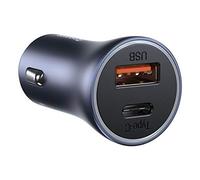Cabo Baseus Dourado Contactor Pro Quick Car Charger USB/USB 40 W Power Delivery 3.0 Quick Charge 4+ SCP Fcp AFC Cinzento (Ccjd