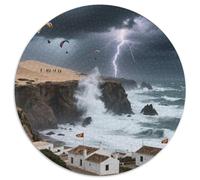 Cabo De Gata-Níjar Natural Park 1000 Pieces Jigsaw Puzzles 12 Years And Up Round Jigsaw Puzzle Impossible Hard Challenging for Adults Family Game Stress Reliever Expert Skill Level 1000pcs (67.5x67.5