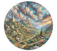 Cabo De Gata-Níjar Natural Park 1000 Pieces Jigsaw Puzzles 12 Years And Up Round Puzzle Difficult Challenge for Adults Family Game Stress Reliever Expert Skill Level 1000pcs (67.5x67.5cm)