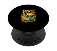 Cabo de Gata Spain, Vintage Mediterranean Coast Design PopSockets Adhesive PopGrip