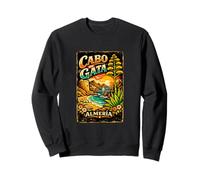 Cabo de Gata Spain, Vintage Mediterranean Coast Design Sweatshirt