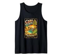 Cabo de Gata Spain, Vintage Mediterranean Coast Design Tank Top