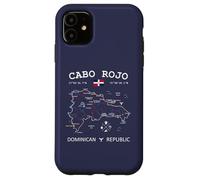 CABO ROJO Dominican Republic Flag Map GPS Coordinates Case for iPhone 11