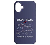 CABO ROJO Dominican Republic Flag Map GPS Coordinates Case for iPhone 16 Plus