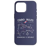 CABO ROJO Dominican Republic Flag Map GPS Coordinates Case for iPhone 16 Pro Max