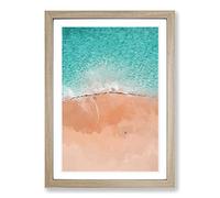 Cabo San Lucas Beach Mexico in Abstract Framed Print | A2 Oak Framed Wall Art | Ready to Hang | Abstract Beach Picture | Living Room Bedroom Lounge Office