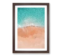 Cabo San Lucas Beach Mexico in Abstract Framed Print | A2 Walnut Framed Wall Art | Ready to Hang | Abstract Beach Picture | Living Room Bedroom Lounge Office