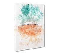 Cabo San Lucas Beach Mexico Watercolour Canvas Print | Gallery Wrapped 30mm Frame Wall Art | 24x16 inches | Ready to Hang | Modern Seascape Picture | Living Room Bedroom Lounge Office