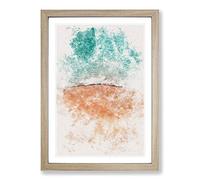 Cabo San Lucas Beach Mexico Watercolour Framed Print | A2 Oak Framed Wall Art | Ready to Hang | Modern Beach Picture | Living Room Bedroom Lounge Office