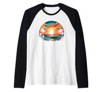 Cabo San Lucas Mexico Beach Summer Vacation Vintage Retro Raglan Baseball Tee