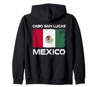 Cabo San Lucas Mexico Flag Design Proud Mexican Flag Zip Hoodie