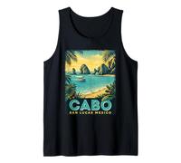 Cabo San Lucas Mexico - Retro Spring Break Beach Vacation Tank Top