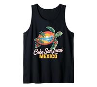 Cabo San Lucas Mexico Vacation Sea Turtle Graphic Retro 70s Tank Top