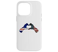 Cabo Verde American USA Flag - USA Cabo Verdean Heart Case for iPhone 14 Pro Max