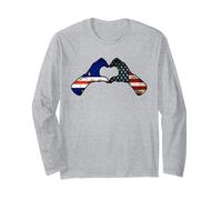 Cabo Verde American USA Flag - USA Cabo Verdean Heart Long Sleeve T-Shirt