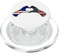 Cabo Verde American USA Flag - USA Cabo Verdean Heart PopSockets PopGrip for MagSafe