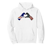 Cabo Verde American USA Flag - USA Cabo Verdean Heart Pullover Hoodie