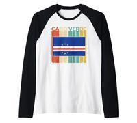 Cabo Verde Flag Cape Retro Island Pride Heritage Africa Love Raglan Baseball Tee