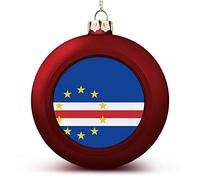 Cabo Verde Flag Christmas Balls Ornaments - National Flag Keepsake - Red Cabo Verde Hanging Ornaments Balls for Christmas Trees Merry Christmas Baubles New Year for Family