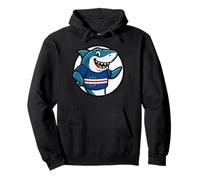 Cabo Verde Flag Shark Funny Cabo Verdean Pullover Hoodie