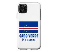 Cabo Verde Flag with Motto of Cape Verde NO STRESS Case for iPhone 11 Pro Max