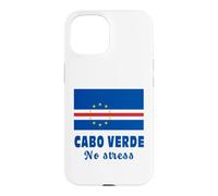Cabo Verde Flag with Motto of Cape Verde NO STRESS Case for iPhone 15