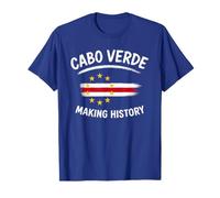 Cabo Verde Making History, Cape Verde Flag Blue T-Shirt