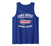 Cabo Verde Making History, Cape Verde Flag Blue Tank Top