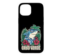 Cabo Verde Tropical Shark Retro Graphic Case for iPhone 15