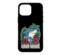 Cabo Verde Tropical Shark Retro Graphic Case for iPhone 16 Pro Max