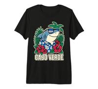Cabo Verde Tropical Shark Retro Graphic Premium T-Shirt