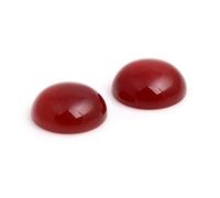 Cabochon Stone Round Semi-Precious Gemstones Red Agate Crystal 12mm Charms DIY Beads CAB Bulk for Jewellery Ring Pendant Making 5pcs (No Holes)