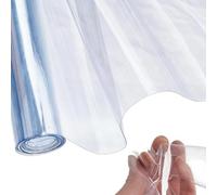 CABODYALS 1.2M Clear Vinyl Sheet Roll Protective Film Pvc Waterproof Transparent Wrap Reusable Dustproof Table Cover Plastic Tarp Jelly Packaging for Sewing Making Clothing Diy Craft Supply