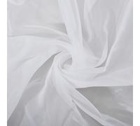 CABODYALS 1.53M 1M White Sheer Organza Fabric By The Metre Transparent Silk Chiffon Gauze Fabrics Breathable Tulle Polyester Cloth for Sewing Making Home Wedding Decor Clothing Accessories Diy Craft