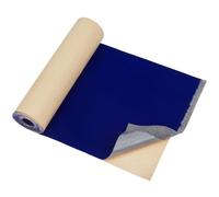 CABODYALS 1.54M Blue Velvet Self Adhesive Fabric for Jewellery Display | Soft Repair Felt Material Patch Liner Sticky Solid Color Wallpaper Flock Backing Cloth for Drawer Liners Diy Craft Furniture