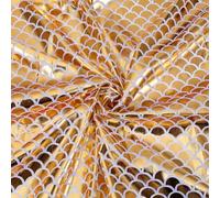 CABODYALS 1.6M 1M Gold Mermaid Scales Sequin Fabrics Golden Fish Scale Printed Glitter Sequins Fabric Mermaids Theme Bling Sparkle Cloth for Sewing Making Party Clothing Decor Diy Crafts